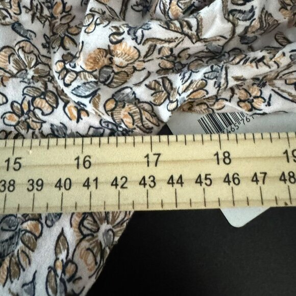 🟣🟣 Free People Womens Brown Floral Long sleeve Mini Dress Size 4 - Picture 9 of 10